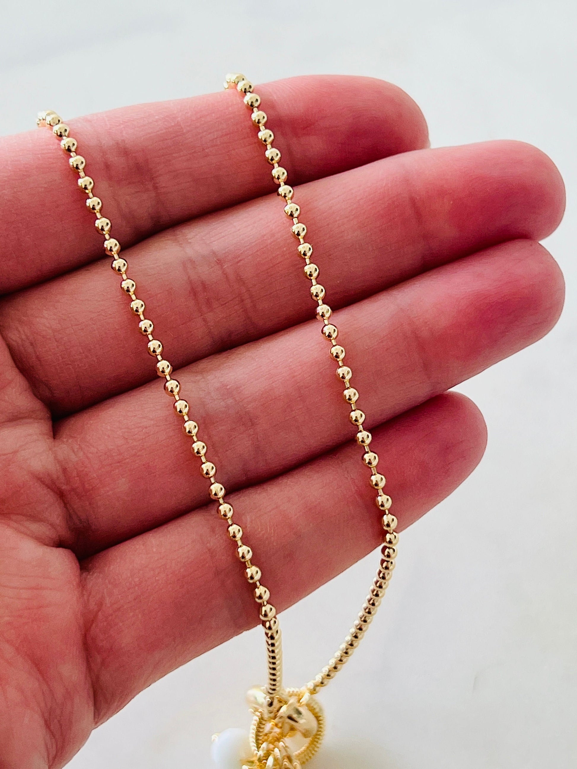 Ball Chain with Compass Pendant, Womens Necklace, Necklace for Women, Gold Filled Necklace, Gold Filled Chain, Gold Chain, Gold Necklace,