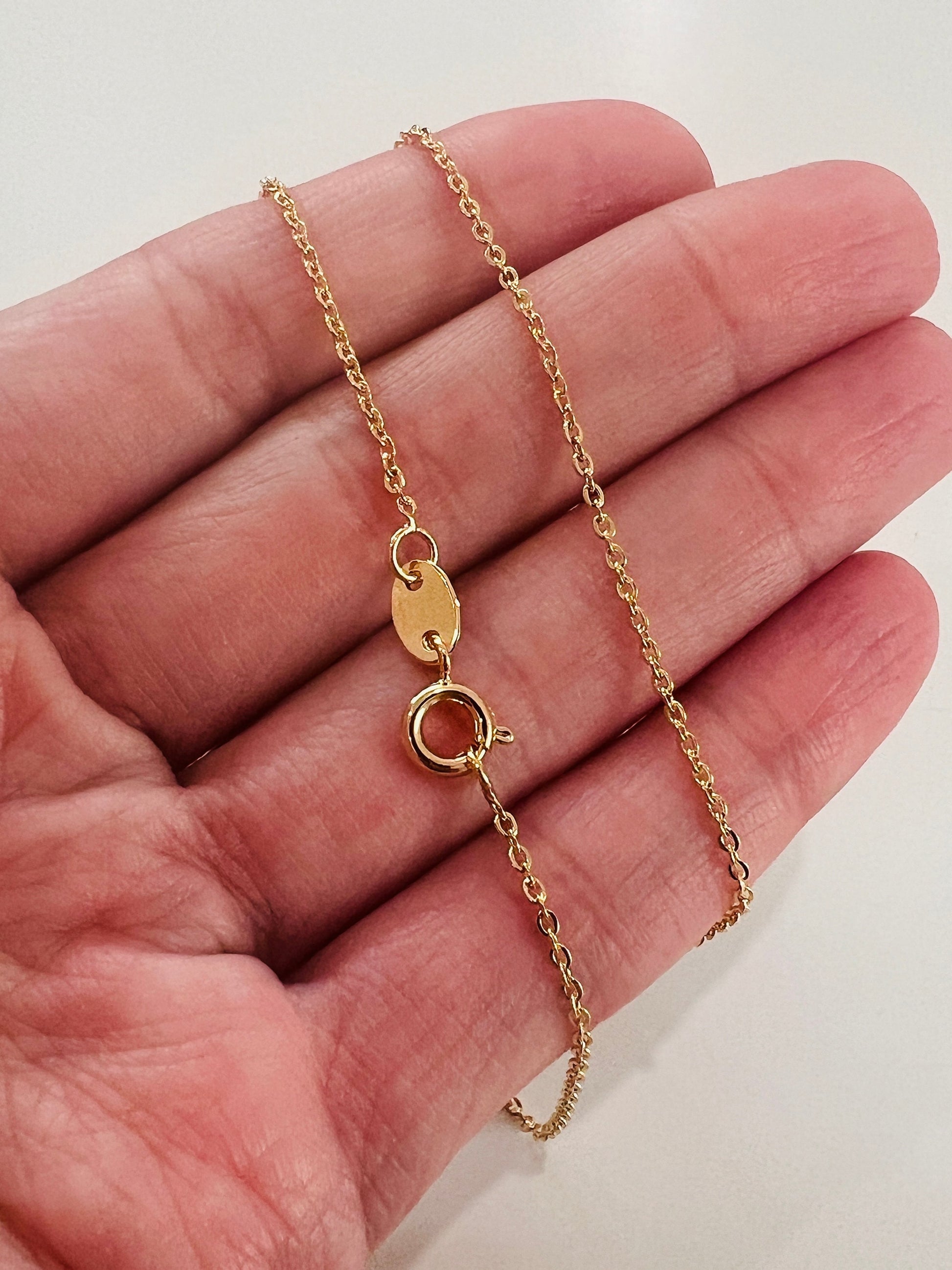 Gold Filled Necklace, Delicate Necklace, Everyday Necklace, Dainty Necklace, Chain for Pendant, Gold Cable Chain, Plain Chain for Charm