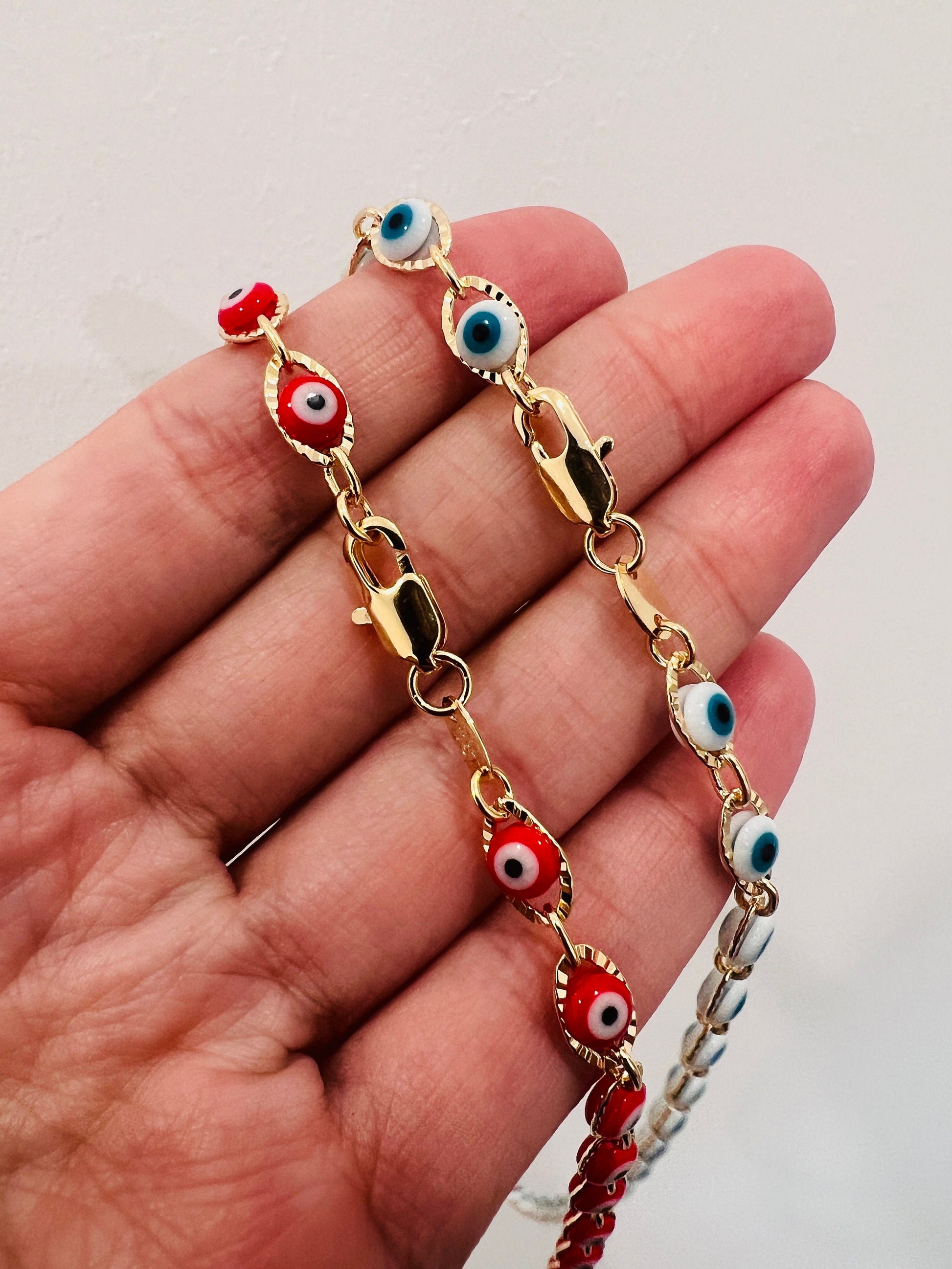 Evil Eye Necklace, Gold Filled Necklace, Gold Chain, Gold Filled Jewelry, Lucky Eye Necklace,Gold Necklace,Dainty Necklace,Delicate Necklace